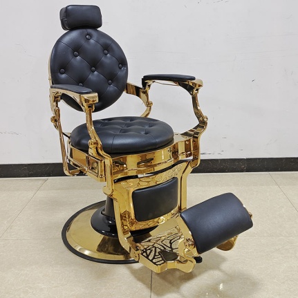 Salon Barber Chair Styling Shaving Chair gold vintage barber chair