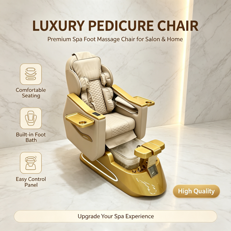 pedicure spa gold trim pedicure chair foot spa equipment