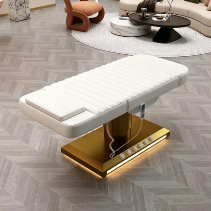 adjustable tattoo bed wood base spa bed LED base beauty bed