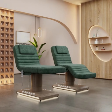 quilted upholstery spa chair tattoo massage chair electric facial bed