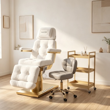 velvet spa chair electric facial chair luxury massage chair