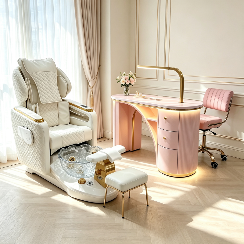 manicure station curved manicure table nail workstation