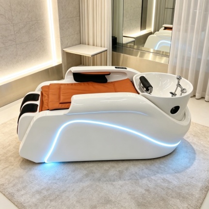 electric shampoo bed LED backwash bed luxury salon shampoo bed
