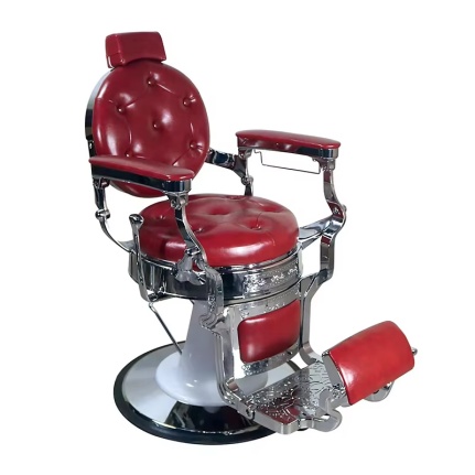 Vintage Barber Chair Luxury Gold Barber Chair Reclining Hair Cutting Chair