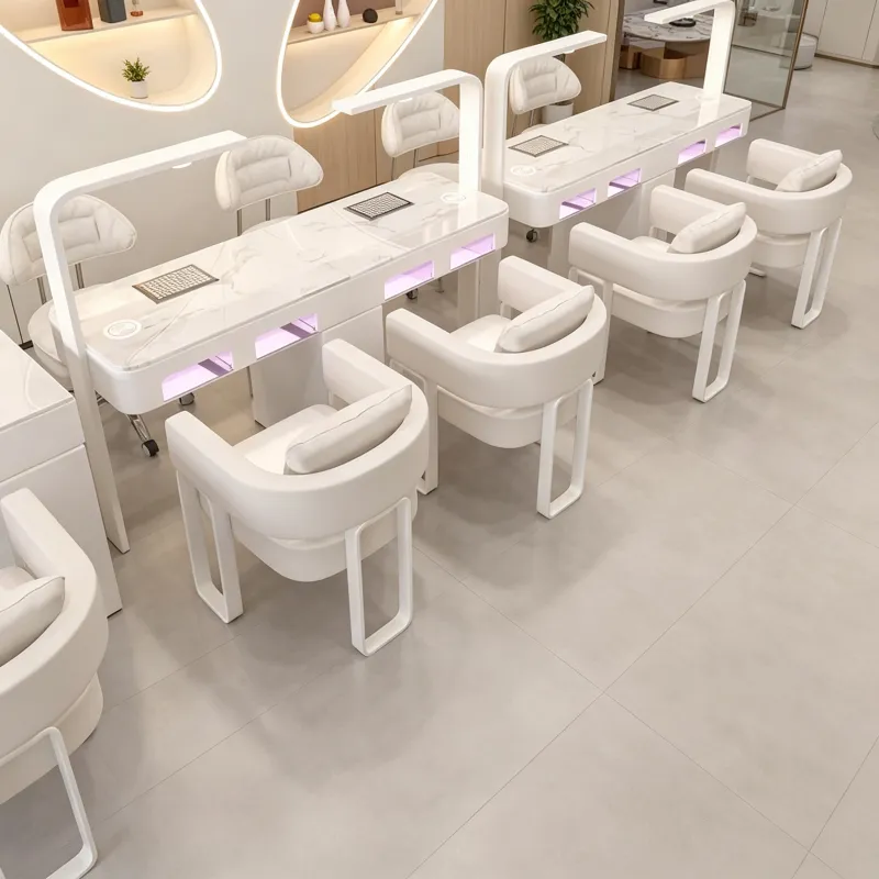 nail table set marble manicure table nail salon furniture