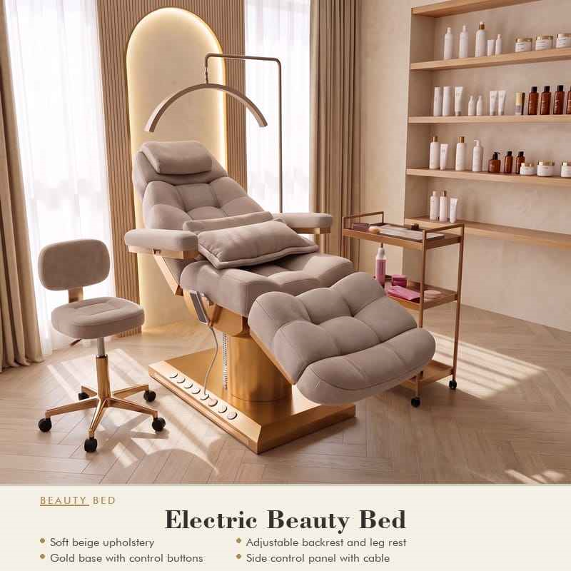 fabric beauty bed taupe beauty bed tufted facial bed