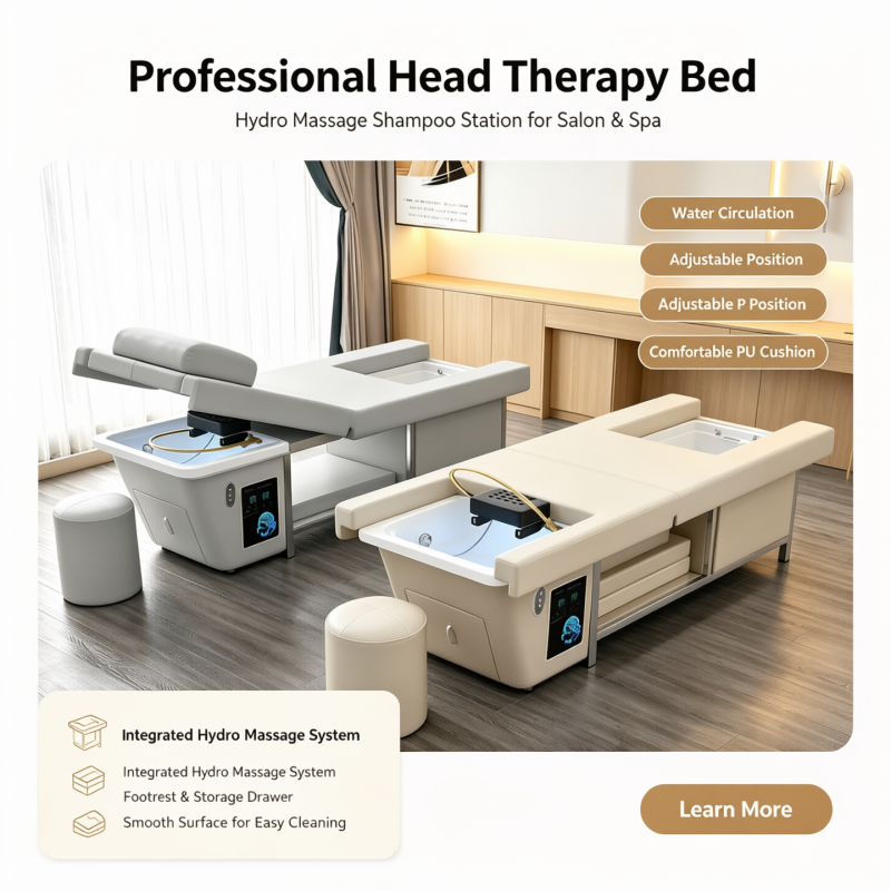 head therapy bed head spa bed shampoo chair bed