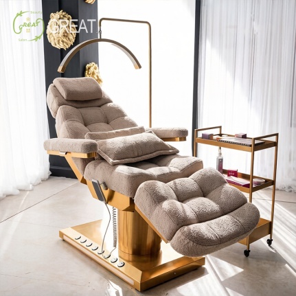 Electric beauty bed Eyelash treatment bed Flannel massage bed