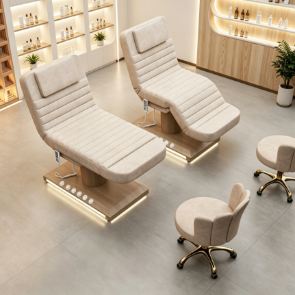 adjustable reclining beauty bed luxury salon facial chair tattoo treatment massage bed