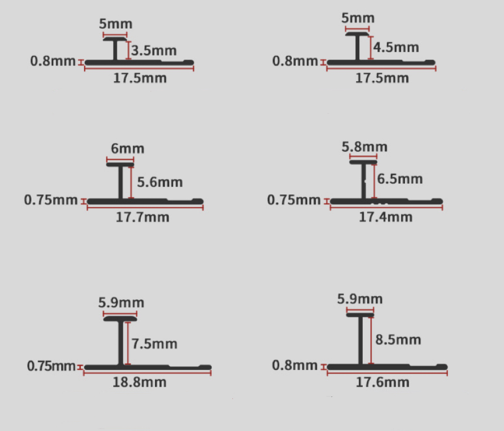 H-shape trim strip