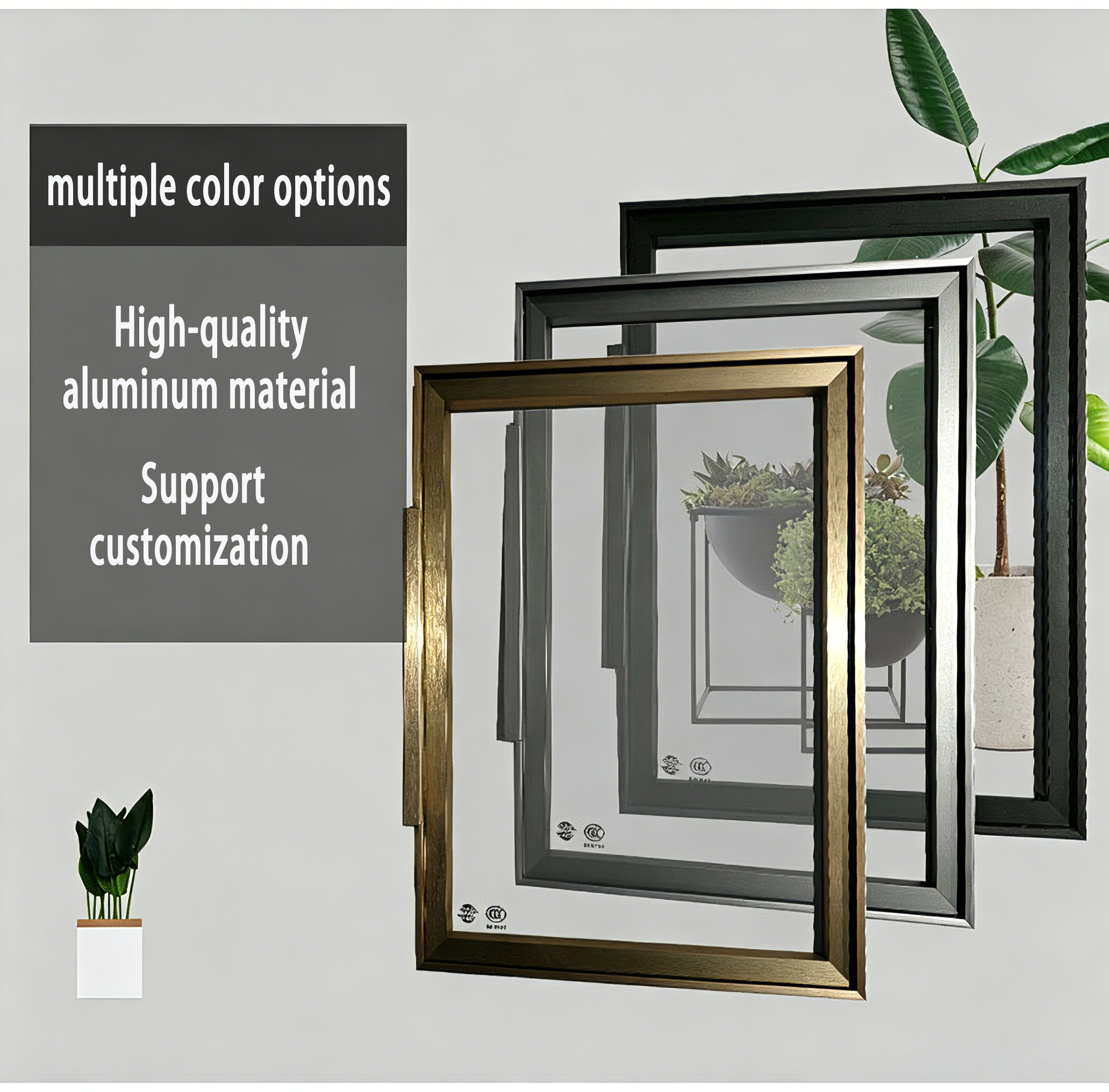 minimalist glass door frame