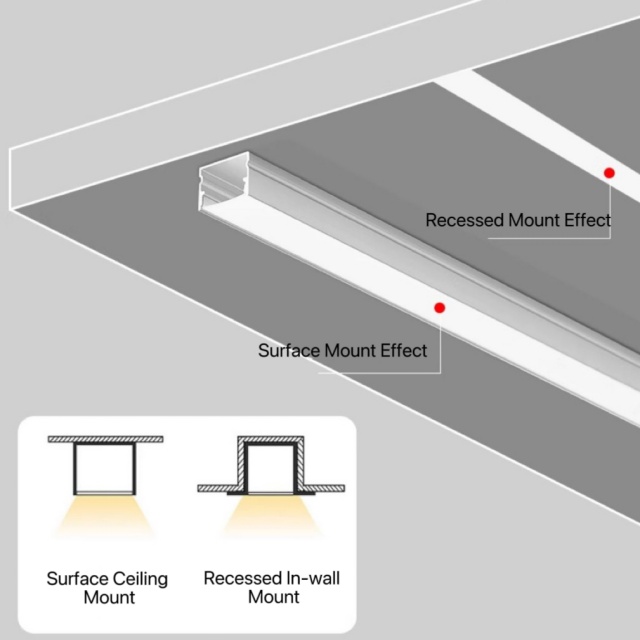 Inset U-Slot Aluminum Strip
