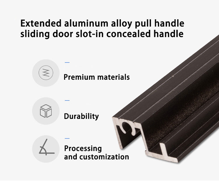 Embedded hidden handle for sliding door
