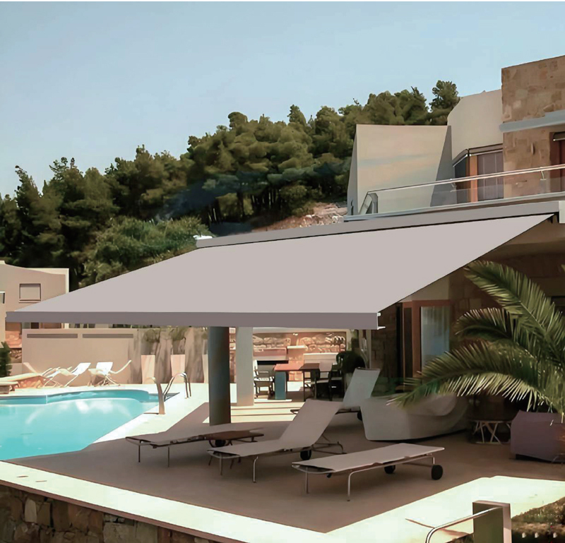 aluminum full cassette awning for villa patio balcony
