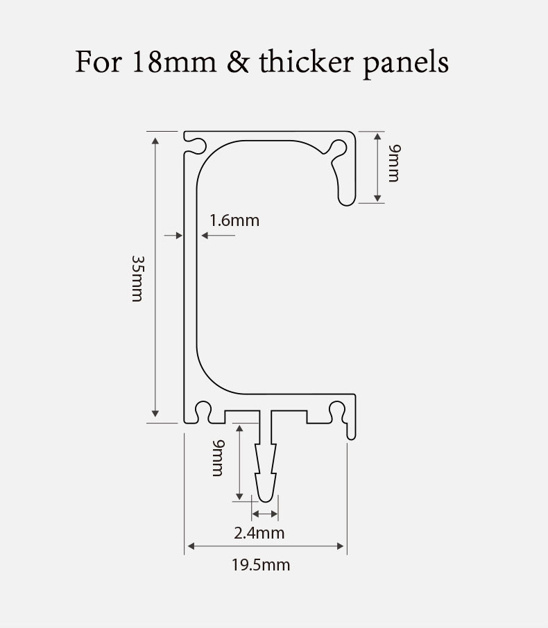 G-Type Hidden Cabinet Handle