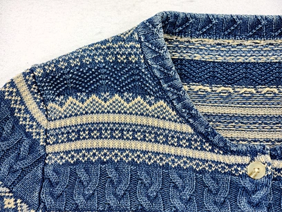 custom button-front knitwear development