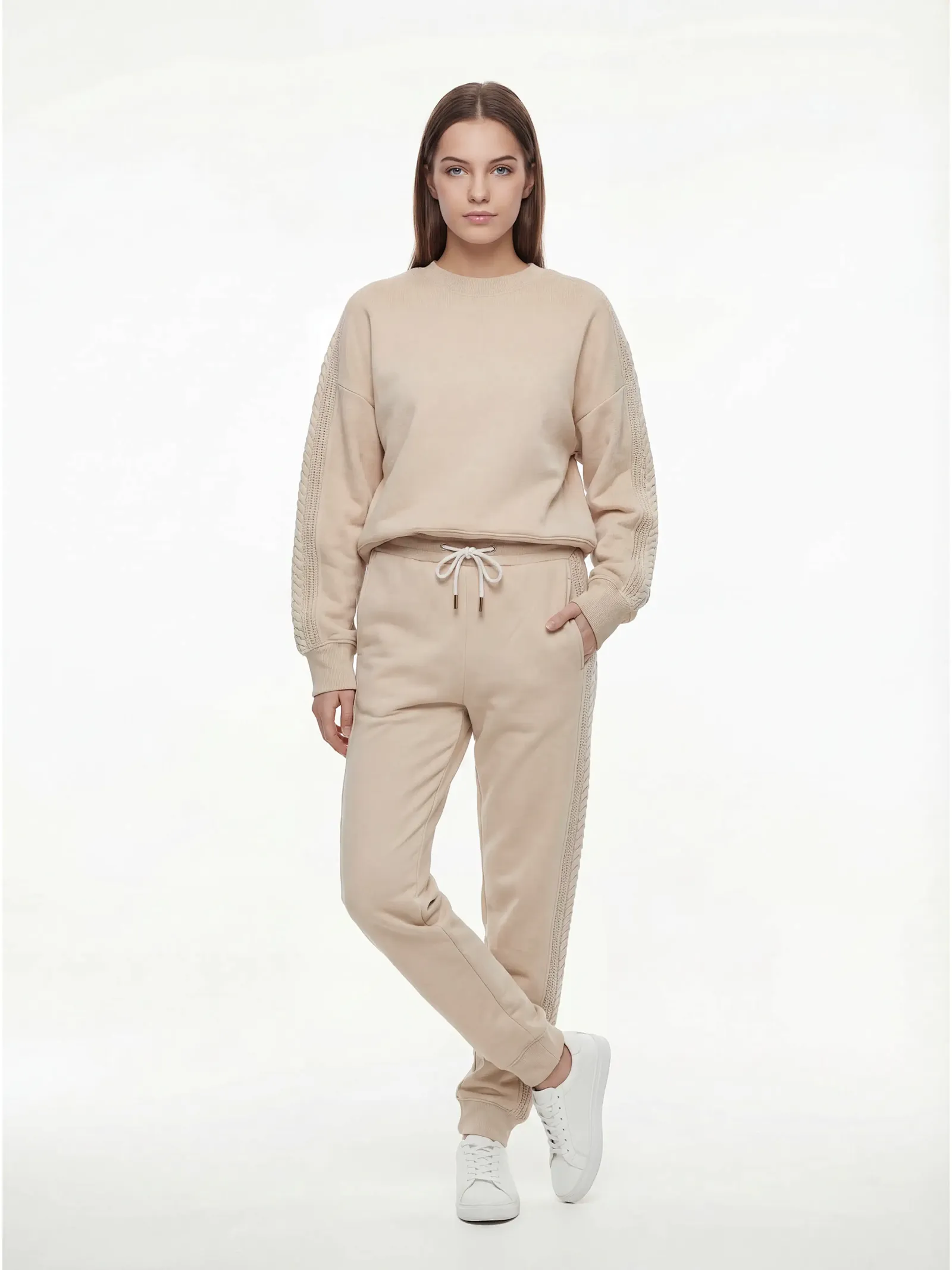custom cable trim sweatpants