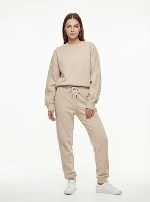 private label textured pullover