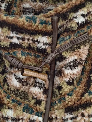 patterned fleece layering vest