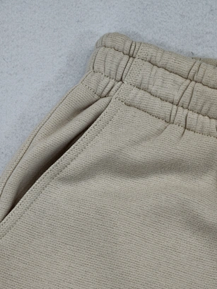 elastic waist casual trousers