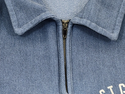 private label denim-look pullover