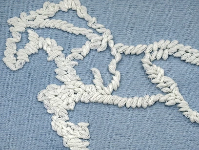 chenille-style embroidery shirt