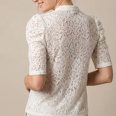 150 GSM floral lace blouse