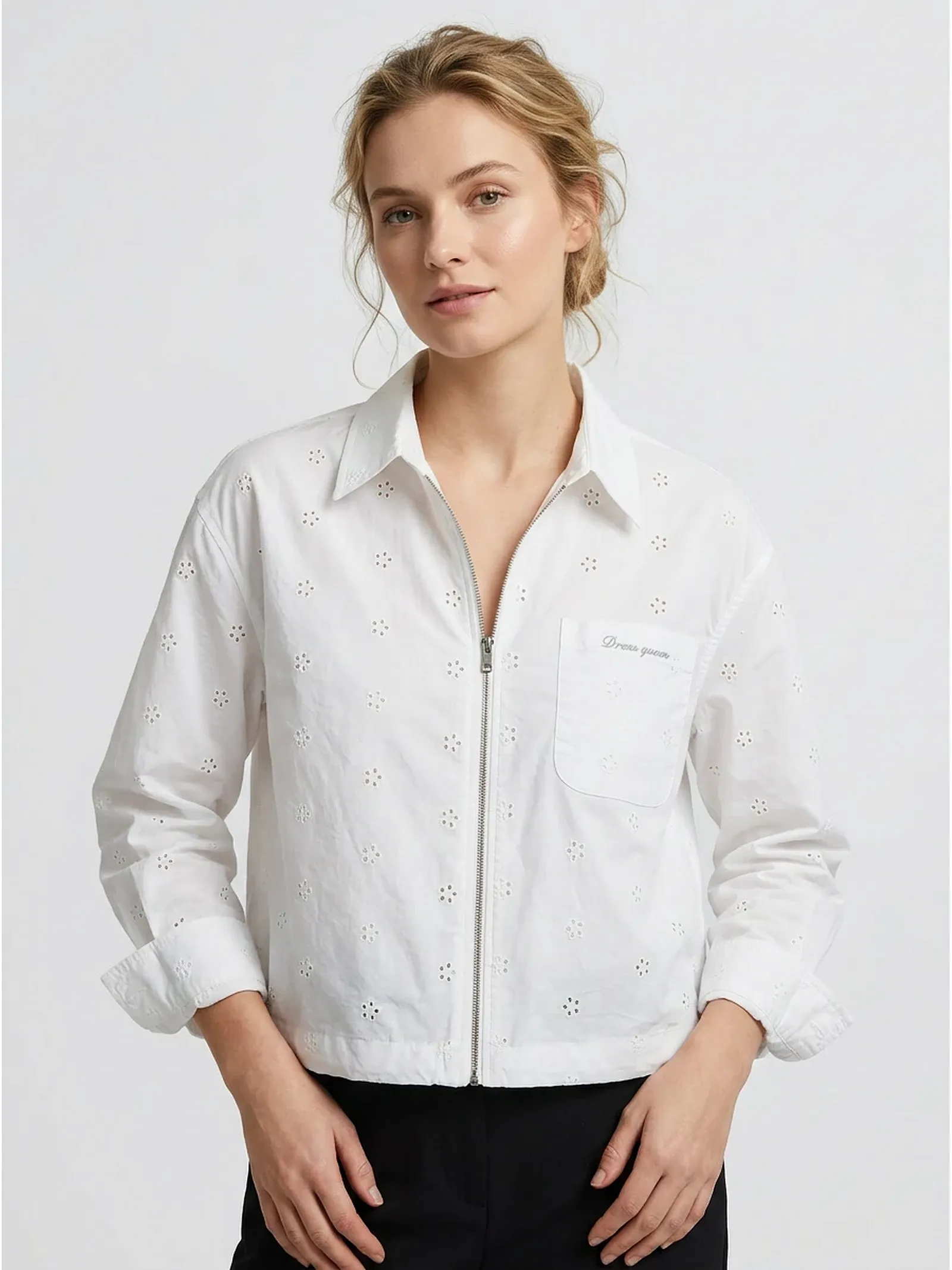 OEM poplin zip jacket factory
