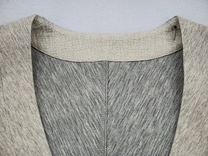 cropped button-front scuba jacket