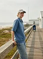 private label denim-look pullover