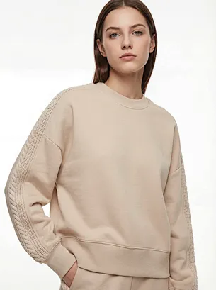 private label textured pullover