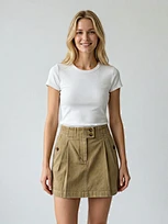 100% cotton mini skirt