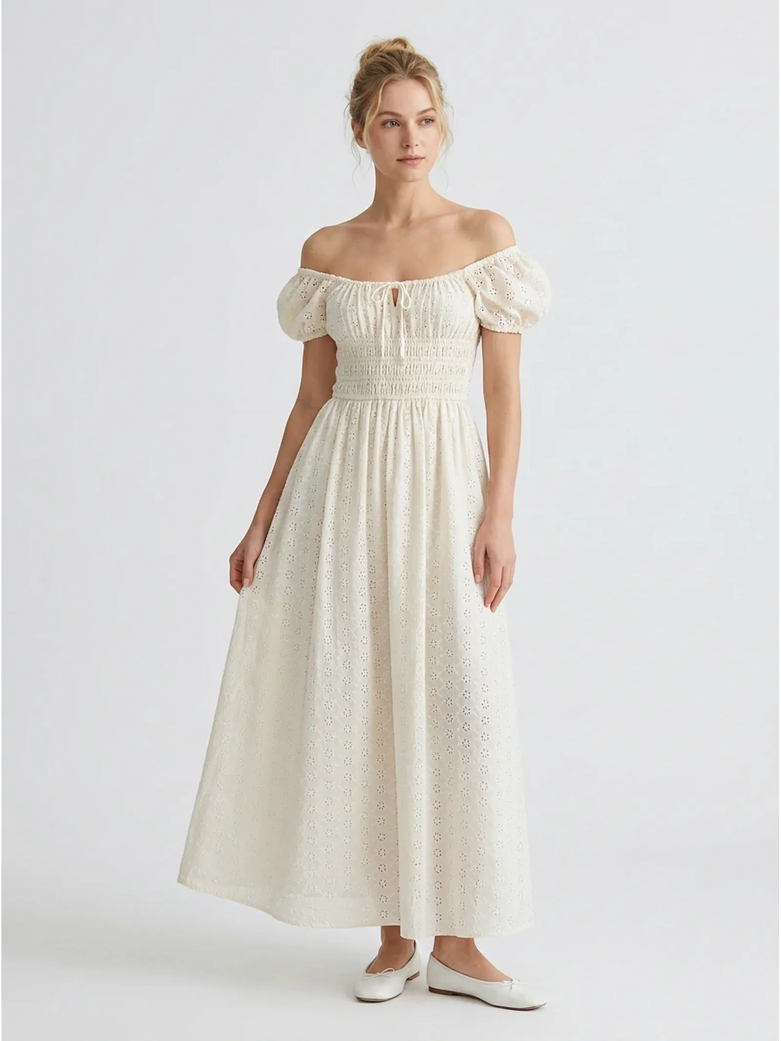 customized puff-sleeve dress factory