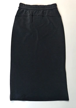custom elastic waist midi skirt