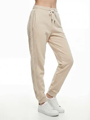 custom cable trim sweatpants