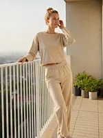elastic waist casual trousers