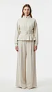 custom high-waist pleated pants
