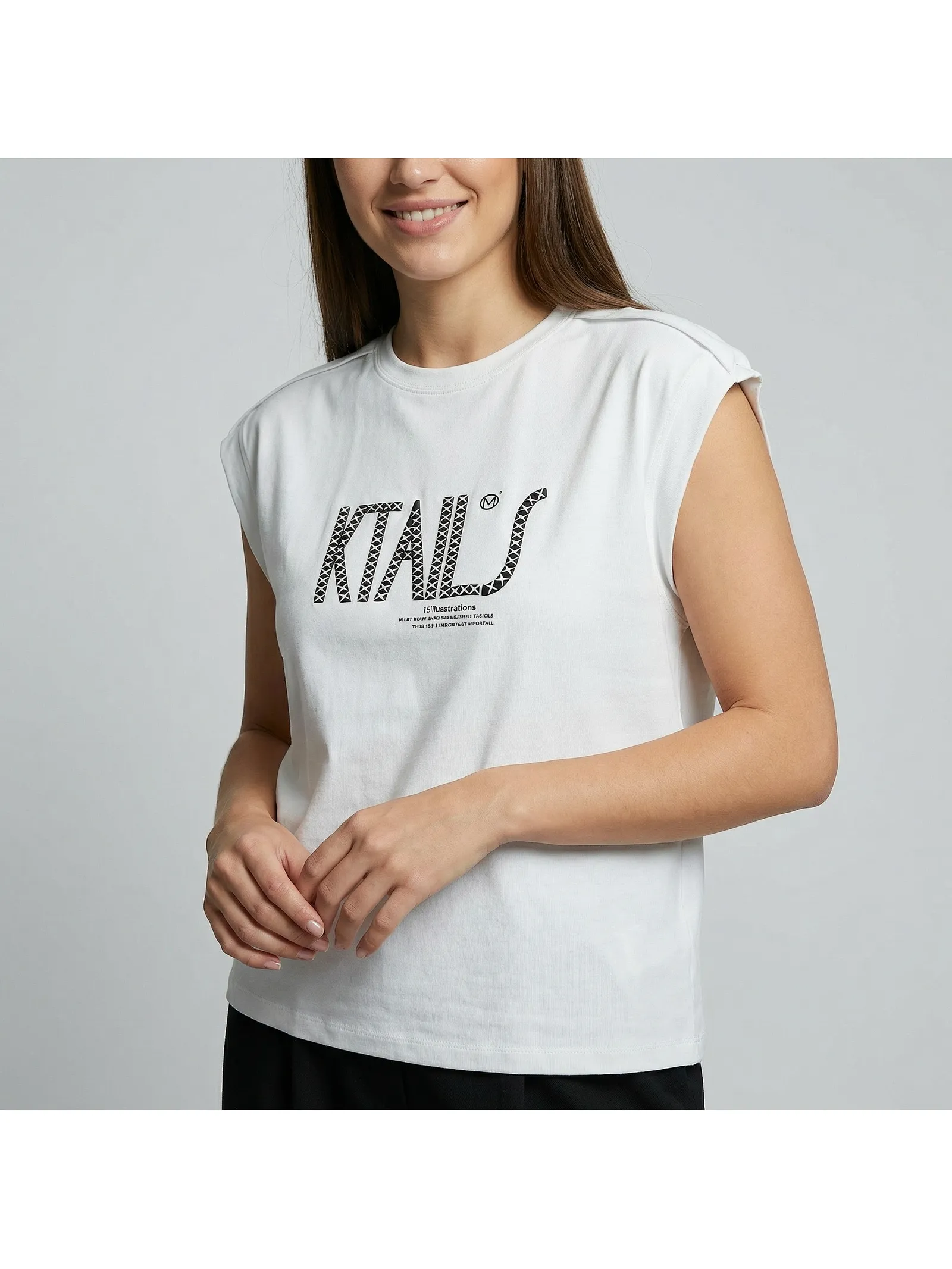 extended shoulder casual tee