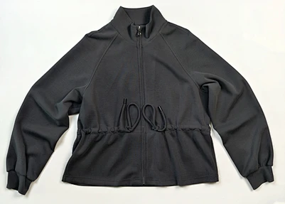 private label ribbed zip jacket