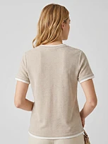 private label neutral striped tee