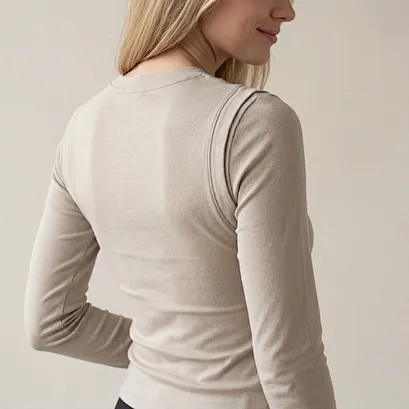 OEM ribbed cutout shoulder top