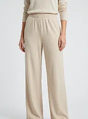 elastic waist casual trousers