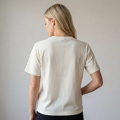 cotton blend cord embroidery tee