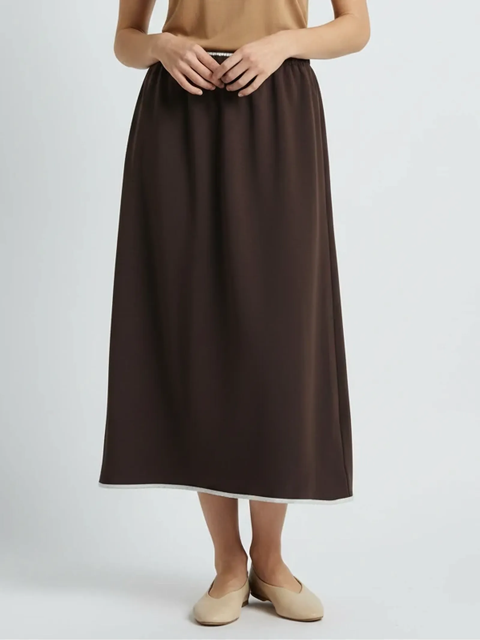private label A-line midi skirt