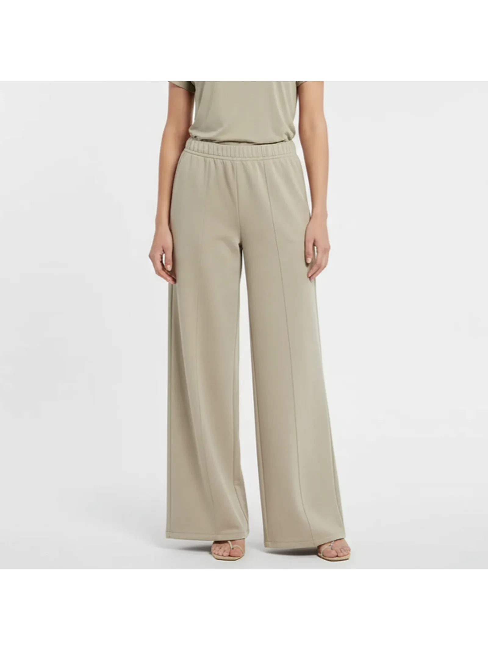 private label wide-leg lounge trousers