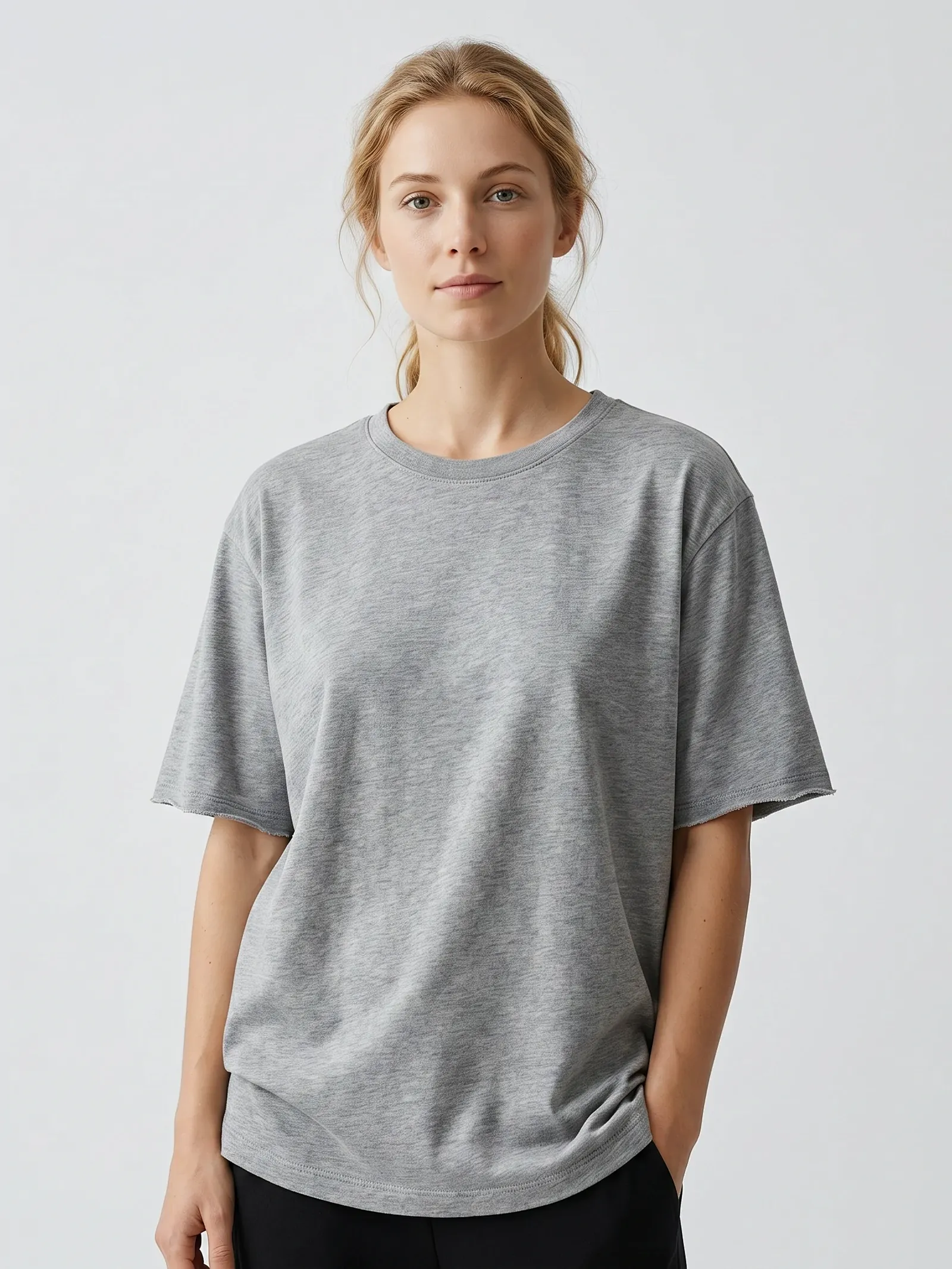 private label metallic-fiber casual top