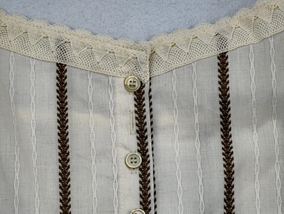 lace trim button front cami