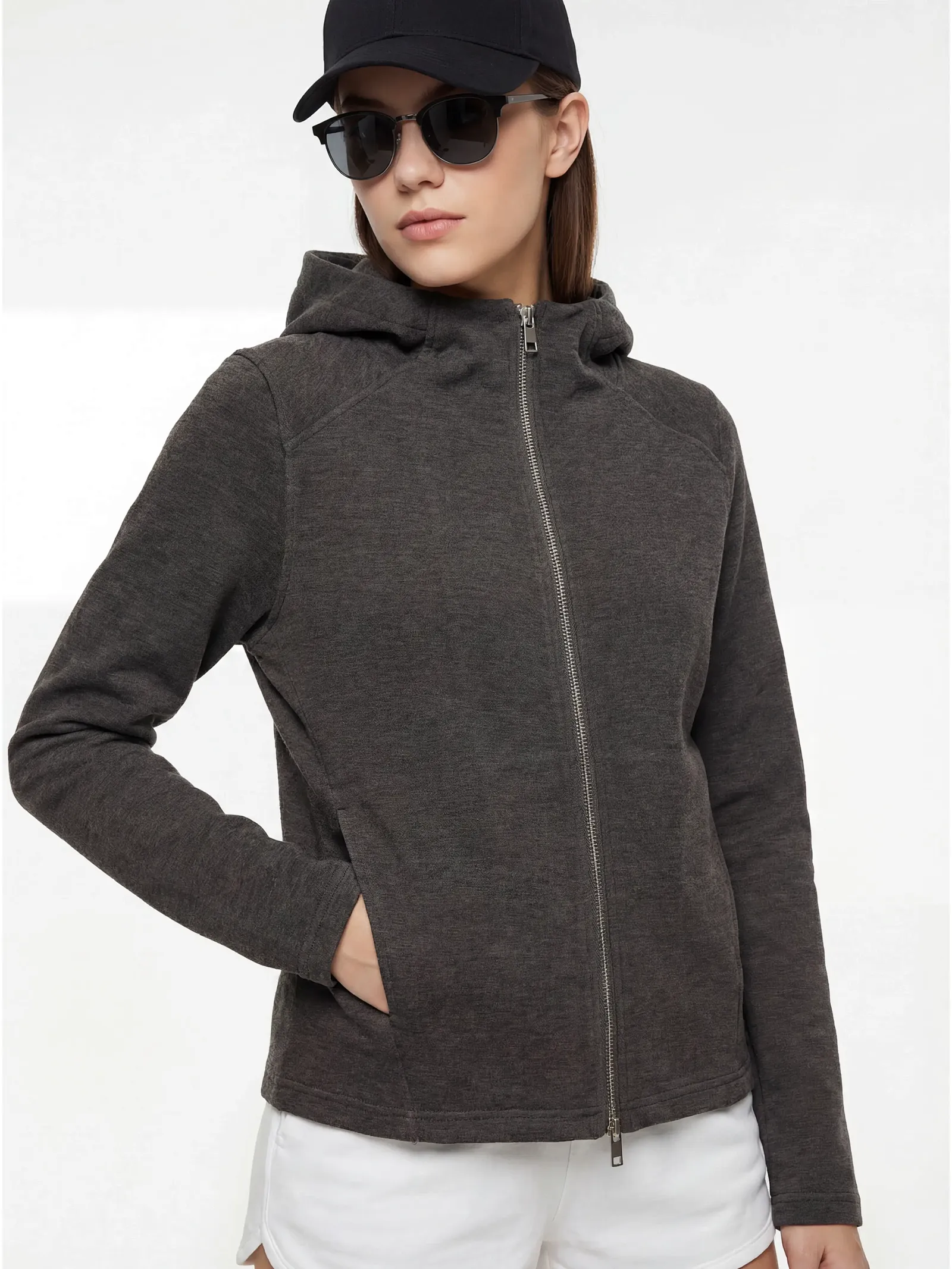 custom fitted zip hoodie