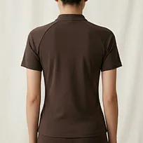 short-sleeve full-zip training top
