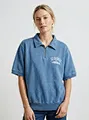 private label denim-look pullover